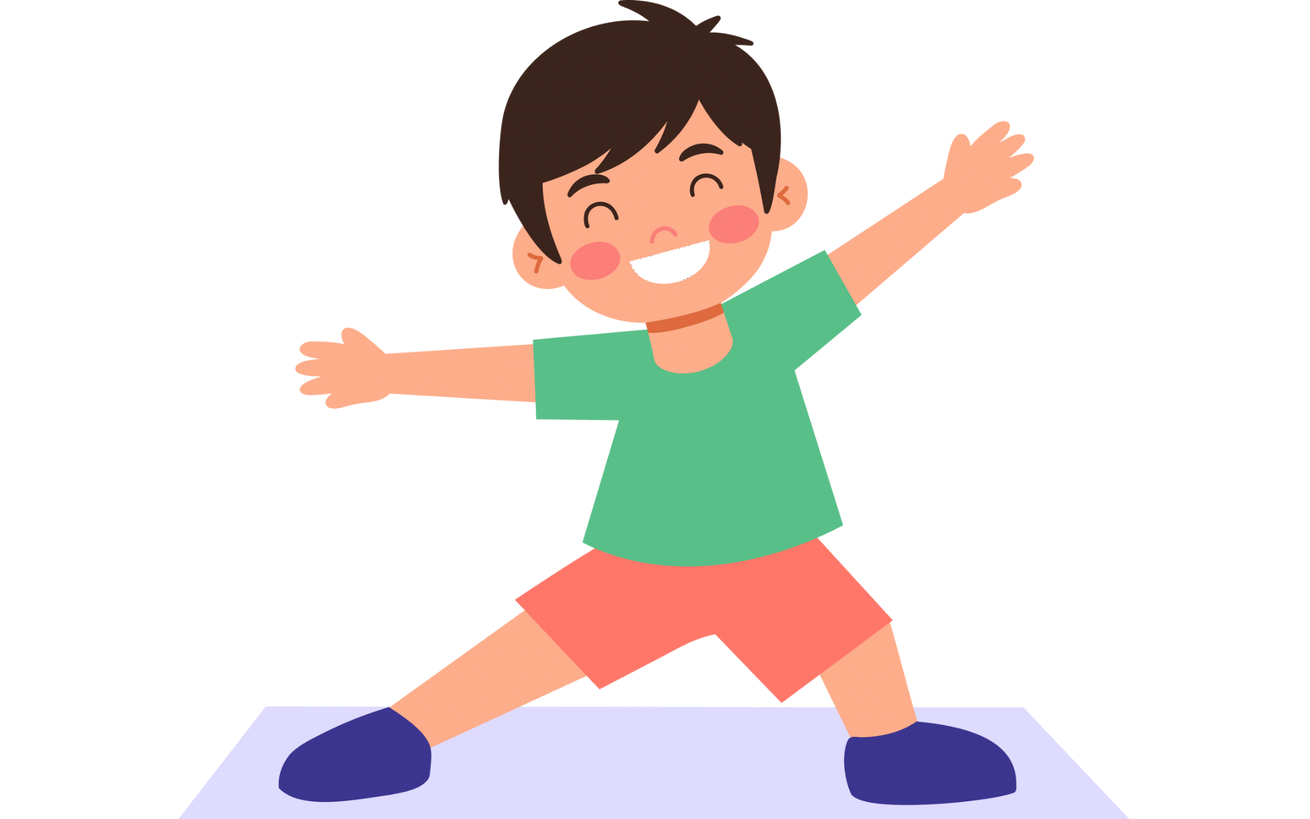 Ein Kind macht eine Yogahaltung.